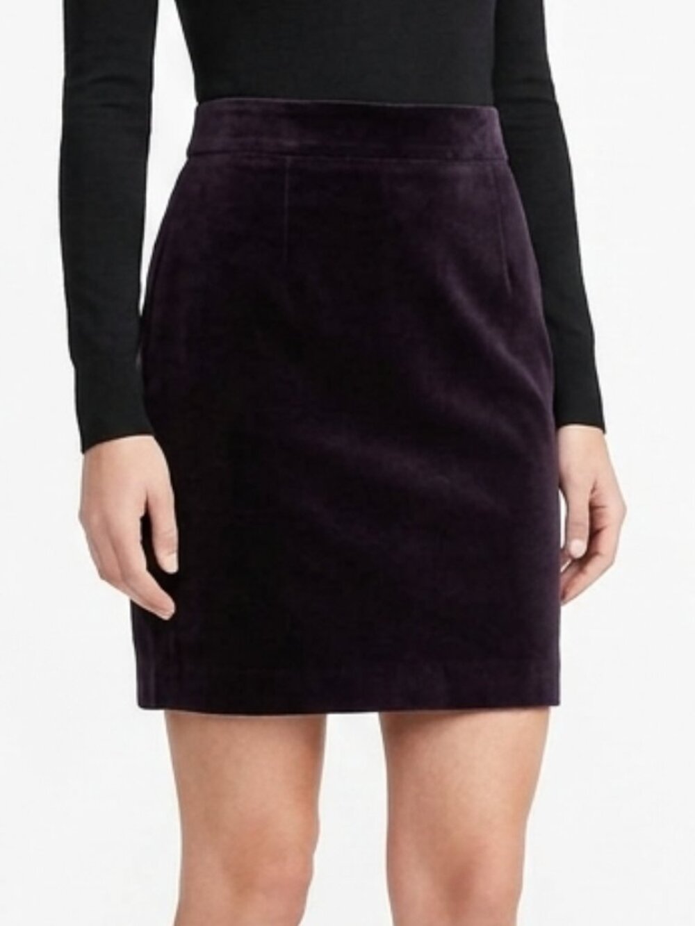 Esprit Sport Y2K Black Velvet Pencil Skirt- Sz. Sm/38